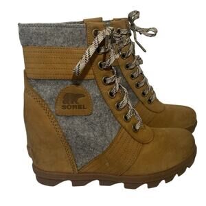Sorel PDX Lexie Leather Wedge Boot - Women Size 8